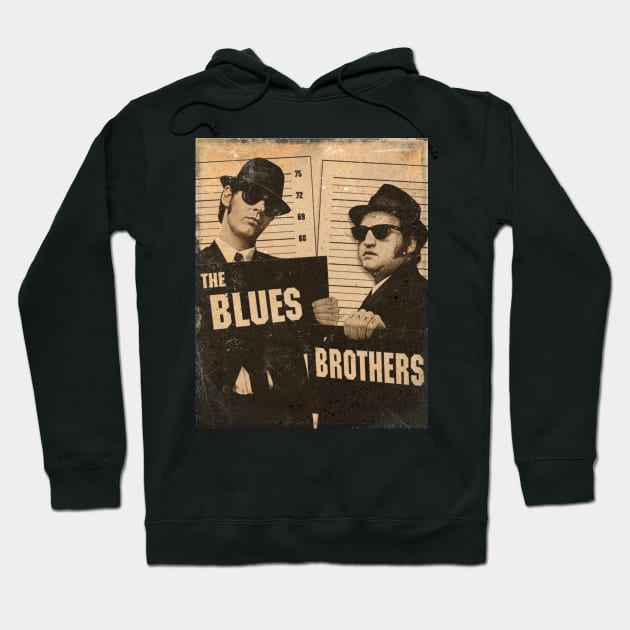 Vintage The Blues Brothers 80s Hoodie by Ihkwan Art